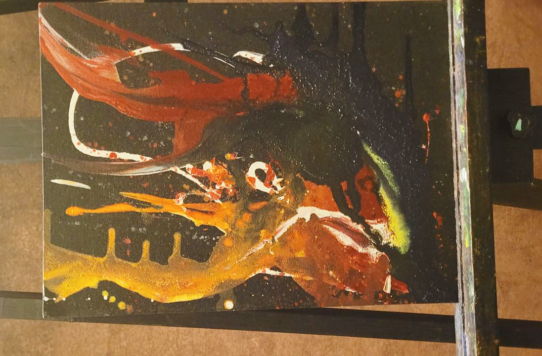Abstrato Preto — obra original de Enéas Lourenço