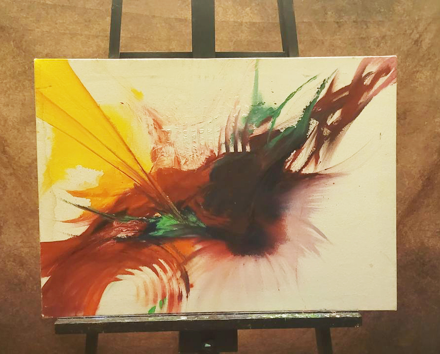 Abstrato Luz Amarela — obra original de Enéas Lourenço