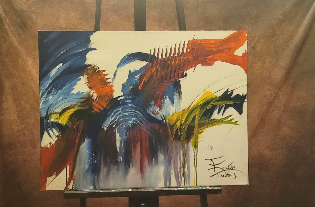Abstrato Azul — obra original de Enéas Lourenço