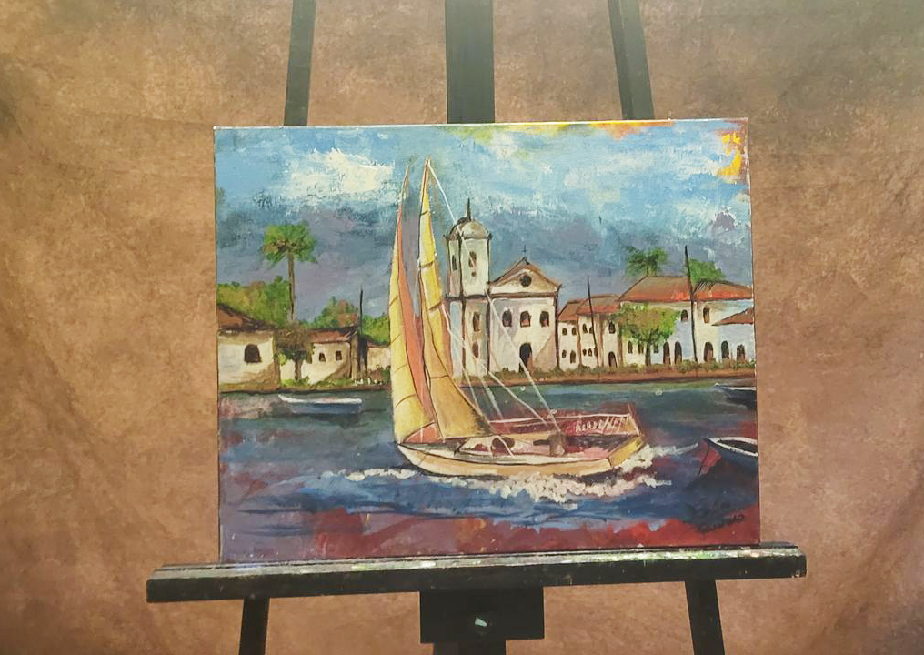 Paraty Jangada — obra original de Enéas Lourenço