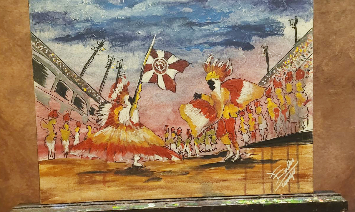 Mestre Sala e Porta Bandeira — obra original de Enéas Lourenço