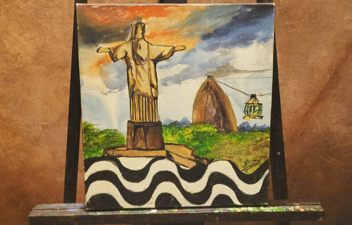 Cristo, Pão de Açúcar e Copacabana — obra original de Enéas Lourenço