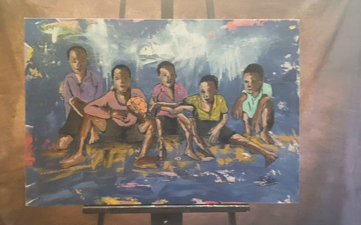 Garotos Azul — obra original de Enéas Lourenço